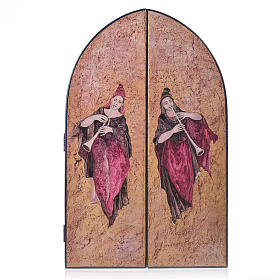 Quadri, stampe, codici miniati: Tabula fenestrata Sacra Famiglia artista Mario Eremita Quadri, stampe, codici miniati: Tabula fenestrata Sacra Famiglia artista Mario Eremita