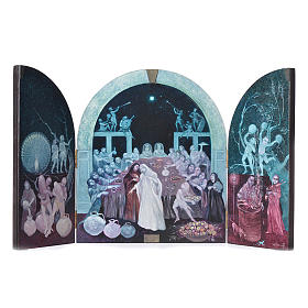 Cuadros, estampas y manuscritos iluminados: Tríptico Bodas de Caná artista Mario Eremita Cuadros, estampas y manuscritos iluminados: Tríptico Bodas de Caná artista Mario Eremita