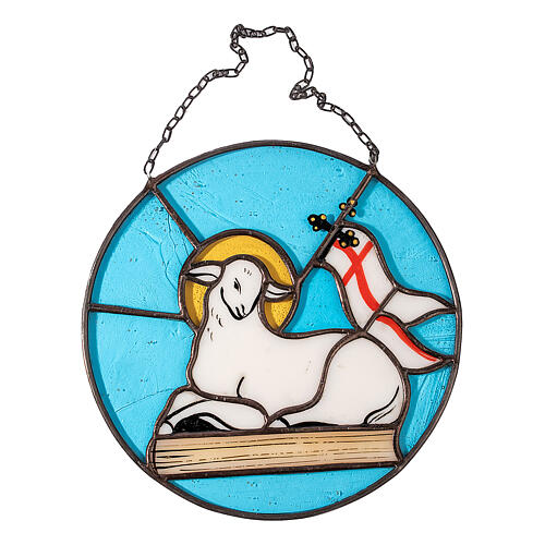 Lamb of God in coloured glass 1