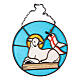 Lamb of God in coloured glass s1
