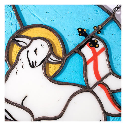 Agnello di Dio in vetro colorato 3