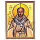 St. Francis of Assisi icon with dove in coloured glass s1