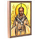 Icona illuminata San Francesco d'Assisi con colomba vetro colorato 45x35 cm s3