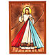 Icona illuminata Cristo misericordioso vetro colorato 50x35 cm s1