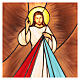 Icona illuminata Cristo misericordioso vetro colorato 50x35 cm s2
