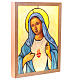 Icône lumineuse en verre coloré Cœur Immaculé de Marie 45x35 cm s3