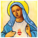 Icona illuminata vetro colorato Cuore Immacolato di Maria 45x35 cm s2