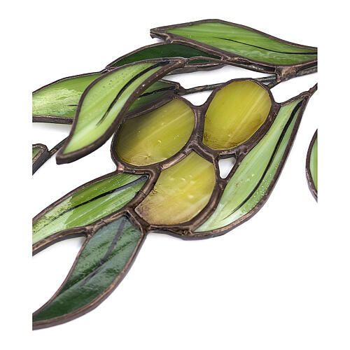 Colored Glass Olive Branch Ornament 5
