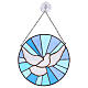 Holy Spirit White Dove Colored Glass Hanging Decoration s3