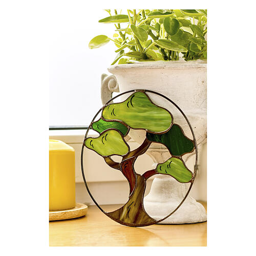 Árbol de la vida de vidrio colorido 5