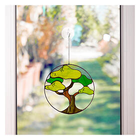 Tree of Life Stained Glass Hanging Decoration
