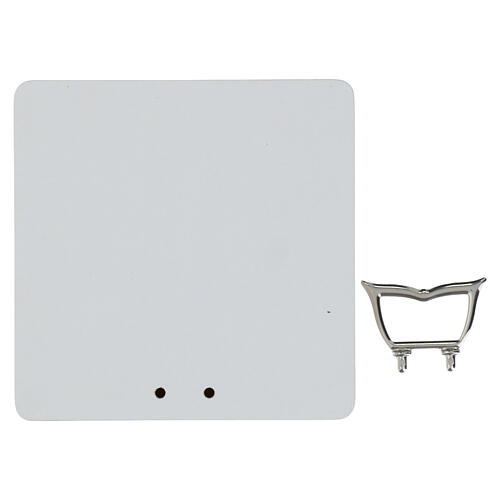 Quadro Sagrada Família madeira 10x10 cm com caixa 4