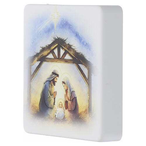 Holy Family Wooden Picture with Box, 10x10 cm 2