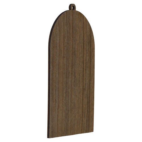 Quadretto cupola in legno con foro Santo Piergiorgio Frassati 15x10cm 2
