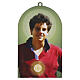 Blessed Carlo Acutis wooden dome picture, 15x10 cm s1