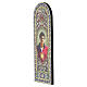 Wooden stained-glass effect icon with gold-coloured frame, 12x4 in, Saint Carlo Acutis s2