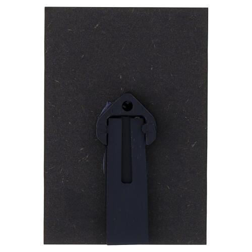 Mini icône du Pape Léon XIV en bois avec support 10x5 cm 3
