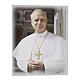 Canvas of Pope Leo XIV in white cassock, 10x8 in s1