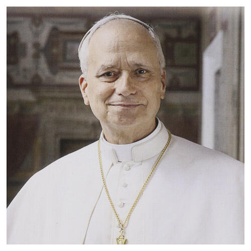 Canvas of Pope Leo XIV in White Cassock, 25x20 cm 2