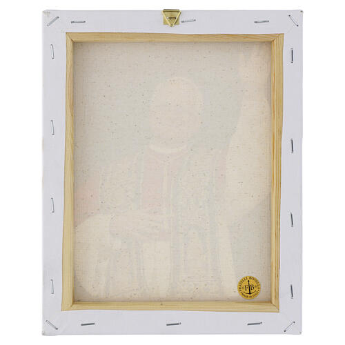 Canvas of Pope Leo XIV in White Cassock, 25x20 cm 4