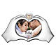 Cornice Thilia 15x30cm mani a cuore con simbolo intrecciato dorato s1