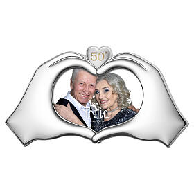 Marco Thilia 15x30 cm manos formando un corazón regalo 50° aniversario