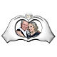 Cornice Thilia 15x30cm mani a cuore regalo 50° anniversario s1