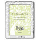 Cadre Thilia 15x10 cm feuilles satinées gravure « 25 » et alliances s1