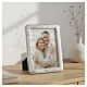 Anniversary Picture Frame 15x10 cm Satin Leaves Engraved "25" with Overlapping Rings, Thilia s2
