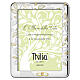 Thilia Picture Frame Bicolor Leaves "50" Anniversary Engraving and Gold Wedding Rings, 24x18 cm s1