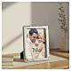 Thilia 6x4-inch cm wedding photo frame, hammered finish with gold wedding rings s2