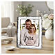 Thilia Picture Frame 24x18 cm 25th Anniversary Hammered-Effect Border Silver Wedding Rings s2