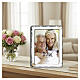 Thilia photo frame, 9.5x7 in, 50th anniversary, hammered-effect border with gold wedding rings s2
