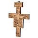 Crucifixo de São Damião em madeira de oliveira Mosteiro das Clarissas 15x10,5 cm s3