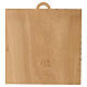 Quadretto legno d'ulivo 10x10 cm Pax et Bonum Monastero Clarisse s4