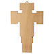 Croce stile bizantino da parete in legno d'ulivo Monastero Clarisse 20x15 cm s4