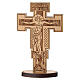 Croce stile ortodosso da tavolo legno d'ulivo Monastero Clarisse 10x6,5 cm  s1