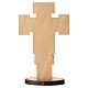 Croce stile ortodosso da tavolo legno d'ulivo Monastero Clarisse 10x6,5 cm  s4