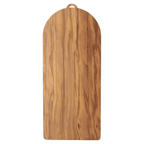 Tavoletta preghiera Sacra Famiglia legno d'ulivo Monastero Clarisse 20x10  4