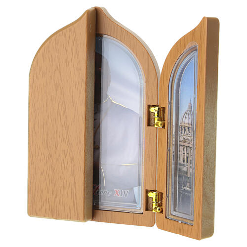 Trittico Papa Leone XIV in plastica 10x12,5 cm 3