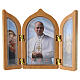 Trittico Papa Leone XIV in plastica 10x12,5 cm s1