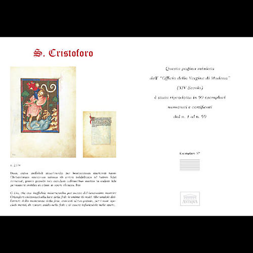 Saint Christophe code miniature 5