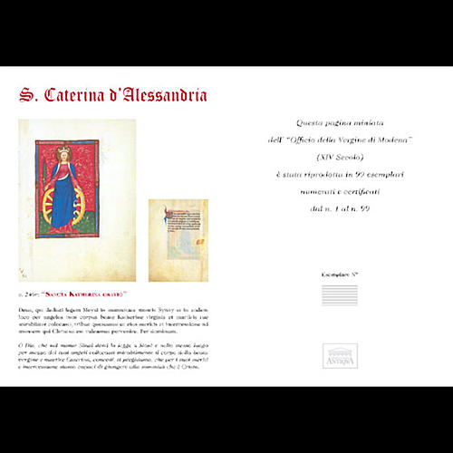 Santa Caterina d'Alessandria codice miniato 5