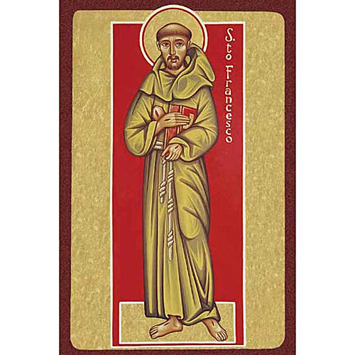Estampe Saint François de Assisi avec livre 1