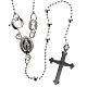 Rosary necklace silver 925 3 mm beads s1