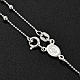 Rosary necklace silver 925 3 mm beads s3