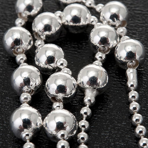 Collar rosario plata 925 cuentas 4 mm 3