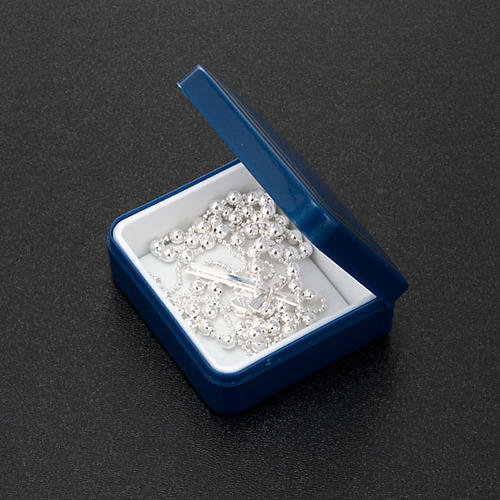 Collana rosario argento 925 grani 4 mm 2