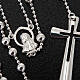 Silver rosary necklace, silver 925 4 mm beads s4