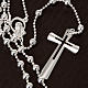 Silver rosary necklace, silver 925 4 mm beads s5